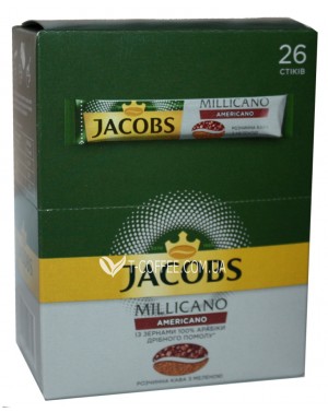 Кава JACOBS Millicano Americano цільнозернова розчинна в стіках фото