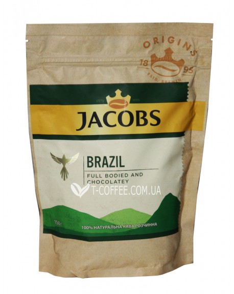 Кава JACOBS Brazil розчинна 150 г економ. пак. (8714599108260)