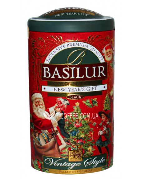 Чай BASILUR New Year's Gift Новогодний Подарок - Винтаж 100 г ж/б (4792252935273)