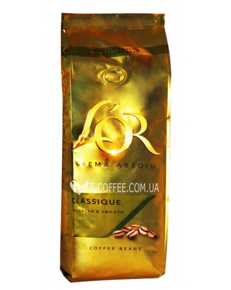 Кава L'OR Crema Absolu Classique зернова 500 г (8711000369852)