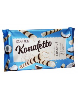 Вафельні трубочки ROSHEN Konafetto Coconut Кокос 140 г (4823077631856)