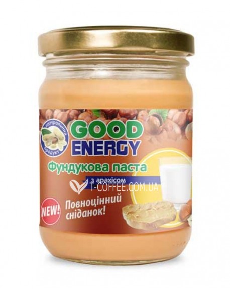 Фундукова паста з арахісом GOOD ENERGY 180 г