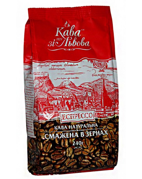 Кава КАВА ЗІ ЛЬВОВА Еспресо зернова 240 г (4820145620279)