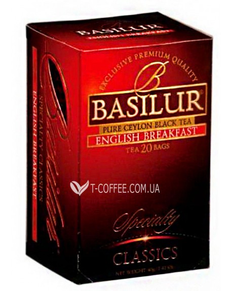 Чай BASILUR English Breakfast Англійський Сніданок - Обрана Класика 20 х 2 г (4792252007147)