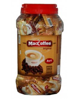 Кава MACCOFFEE 3в1 Original Оригінал розчинна 160 х 20 г п/б (8887290140119)