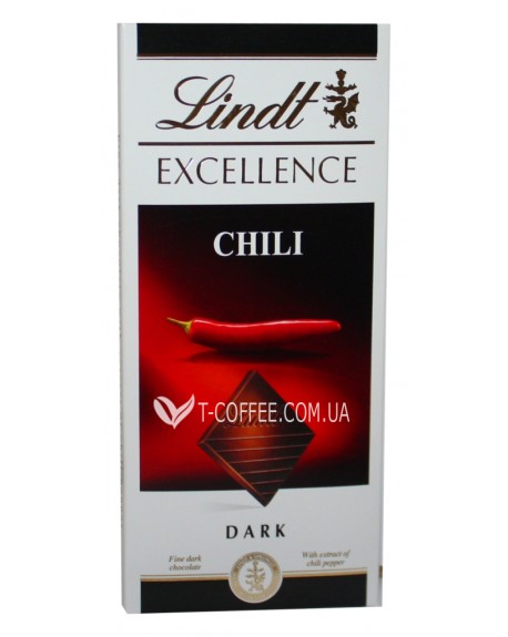 Шоколад LINDT Excellence Dark Chocolate Chili Чорний Чилі 100 г (7610400070577)