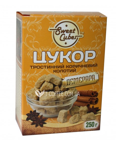 Цукор SWEET CUBES Demerara тростинний колотий кусковий 250 г (4820191970090)