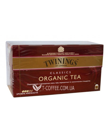 Чай TWININGS Classics ORGANIC TEA Чорний класичний Органік 25 х 2 г