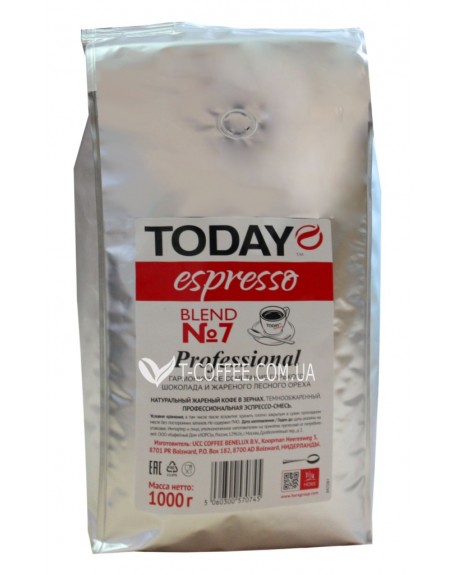 Кава TODAY Espresso Blend № 7 Professional зернова 1 кг (506030057045)