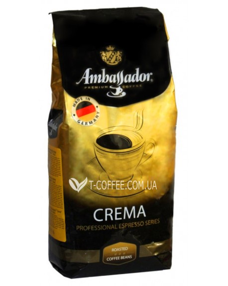 Кава AMBASSADOR Crema зернова 1 кг Німеччина (4051146000986)