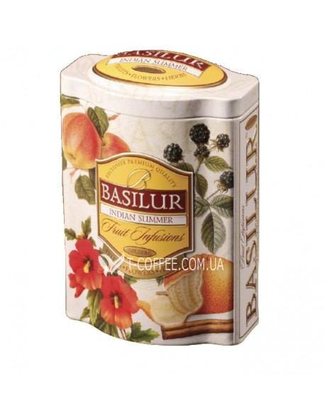 Чай BASILUR Indian Summer Індійське Літо - Фруктові Коктейлі 100 г ж/б (4792252918016)