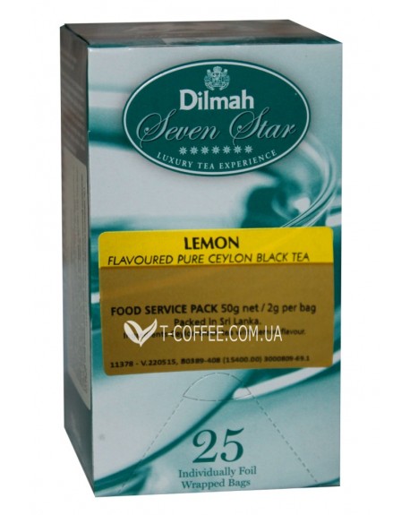 Чай DILMAH Seven Star Black Tea Lemon Лимон 25 x 2 г