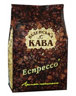 Кава ВІДЕНСЬКА КАВА Espresso+ зернова 500 г (4820000370387)