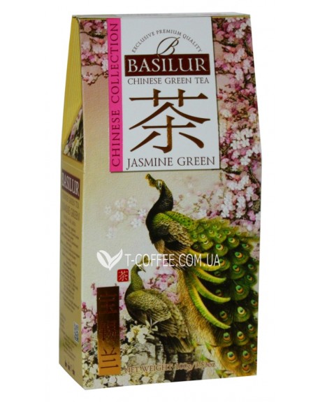 Чай BASILUR Jasmine Green Зелений Жасмин - Китайська 100 г к/п (4792252936812)