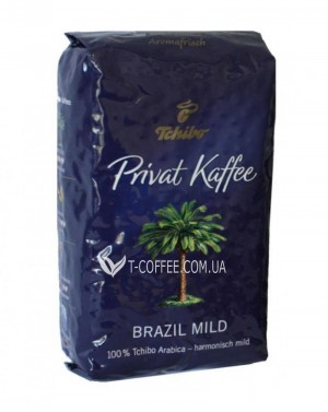 Кава TCHIBO Privat Kaffee Brazil Mild зернова 500 г (4006067081064) фото