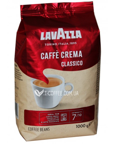 Кава LAVAZZA Caffe Crema Classico зернова 1 кг (8000070027411)