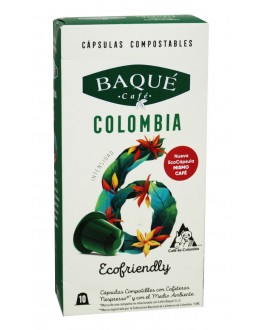 Кава CAFE BAQUE Nespresso Colombia в капсулах 10 х 5 г (8410684959952)