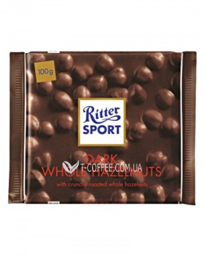 Шоколад RITTER SPORT Dark Whole Hazelnuts Темний Лісовий Горіх 100 г