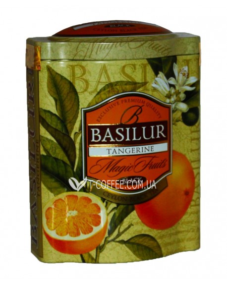 Чай BASILUR Tangerine Мандарин - Чарівні Фрукти 100 г ж/б (4792252918078)