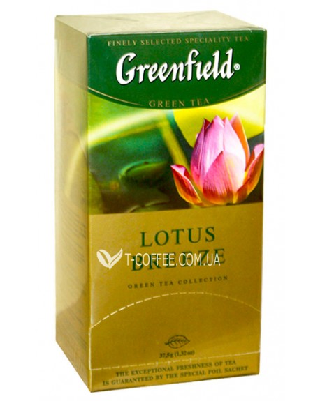 Чай GREENFIELD Lotus Breeze Зелений з М'ятою 25 х 1,5 г (4823096800394)