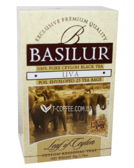 Чай BASILUR Uva Ува - Лист Цейлону 25 х 2 г (4792252001176)