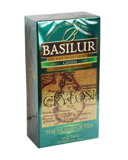 Чай BASILUR Green Зелений - Чайний Острів 25 х 1,5 г (4792252917231)