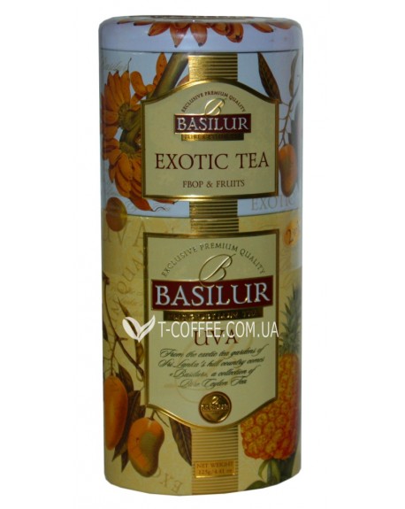 Чай BASILUR Exotic Tea Uva Екзотичний Ува - Квіти і Фрукти Цейлону 100 г ж/б (4792252201194) 