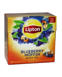 Чай LIPTON Blueberry Muffin Чорничний Мафін 20 х 1,6 г (4823084201219)