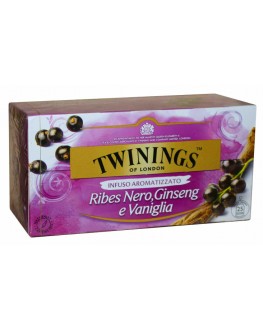 Чай TWININGS Ribes Nero Ginseng Vaniglia Черная Смородина Женьшень Ваніль 25 х 2 г