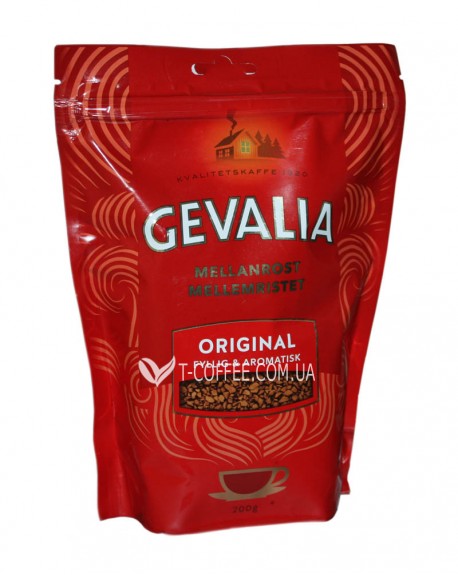 Кава GEVALIA Mellan Rost Original Instant розчинна 200 г економ. пак. (8711000538050)