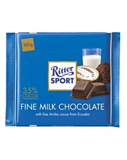 Шоколад RITTER SPORT Fine Milk Chocolate Ніжний Молочний 100 г
