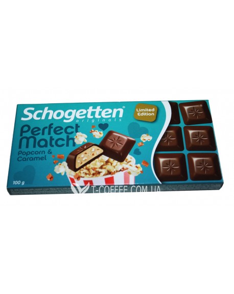 Шоколад SCHOGETTEN Popcorn Caramel Молочний Попкорн Карамель 100 г (4000415716905)