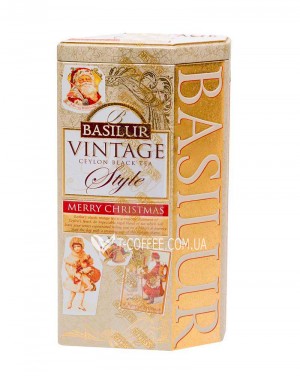 Чай BASILUR Merry Christmas Счастливое Рождество - Винтаж 100 г ж/б (4792252935242) фото