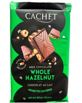 Шоколад CACHET Milk Chocolate Hazelnut Молочний Фундук 300 г (5412956216483)