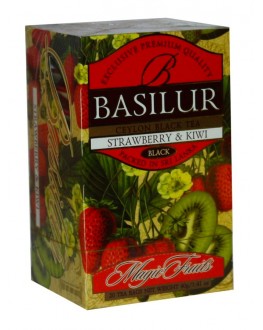 Чай BASILUR Strawberry Kiwi Полуниця Ківі - Чарівні Фрукти 20 х 2 г (4792252002074)