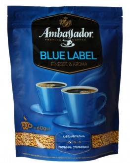 Кава AMBASSADOR Blue Label розчинна 60 г економ.пак. (8719325127461)