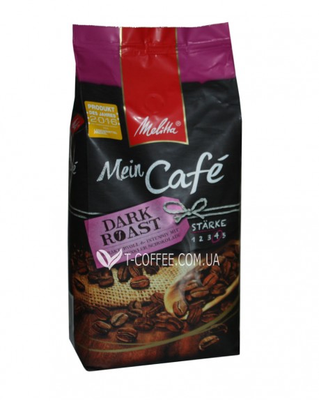 Кава MELITTA Mein Cafе Dark Roast зернова 1 кг (4002720008737)