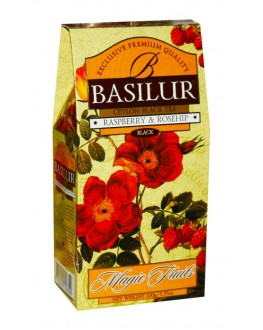 Чай BASILUR Raspberry Rosehip Малина Шипшина - Чарівні Фрукти 100 г к/п (4792252100350)