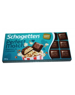 Шоколад SCHOGETTEN Popcorn Caramel Молочний Попкорн Карамель 100 г (4000415716905)