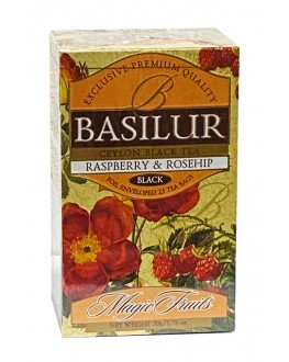 Чай BASILUR Raspberry Rosehip Малина Шипшина - Чарівні Фрукти 25 х 2 г (4792252001084)