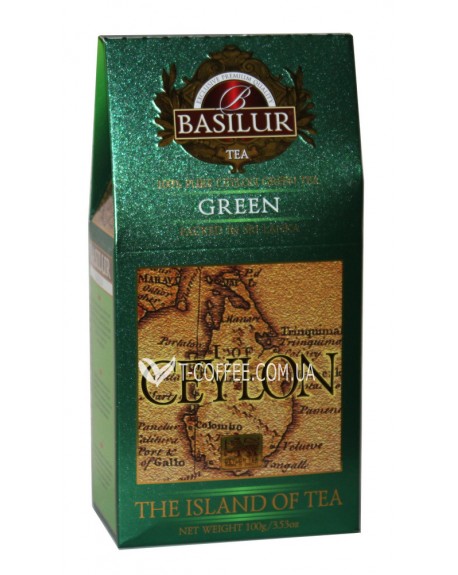 Чай BASILUR Green Зелений - Чайний Острів 100 г к/п (4792252001169)