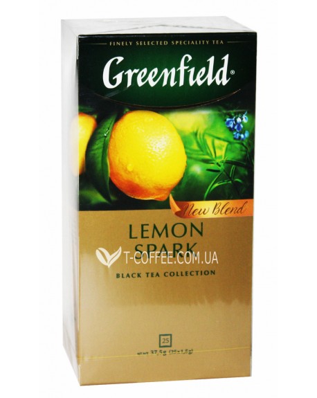 Чай GREENFIELD Lemon Spark Чорний з Лимоном 25 х 1,5 г (4823096802282)