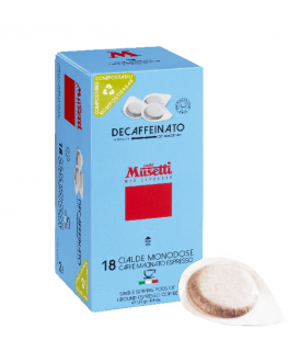 Кава MUSETTI Decaffeinated без кофеїну в монодозах (чалдах, таблетках) 18 х 7 г (8004769255338)