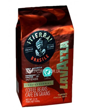 Кава LAVAZZA Tierra Brasile 100% Arabica Balanced зернова 1 кг зображення