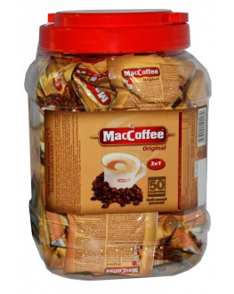 Кава MACCOFFEE 3в1 Original Оригінал розчинна 50 х 20 г  п/б (8887290101189)