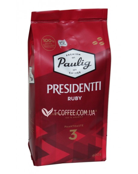 Кава PAULIG Presidentti Ruby зернова 400 г (6411300176748)