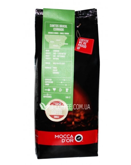 Кава MOCCA D`OR Santos Brasil Cerrado зернова 1 кг (8715579008839)