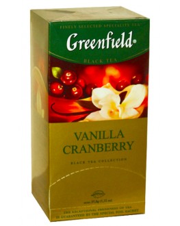 Чай GREENFIELD Vanilla Cranberry Ваніль Журавлина 25 х 1,5 г (4823096802404)