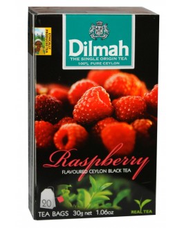 Чай DILMAH Black Tea Raspberry Малина 20 x 1,5 г (9312631142211)