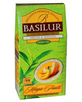 Чай BASILUR Melon Banana Диня Банан - Чарівні Фрукти 100 г к/п (4792252933569)
